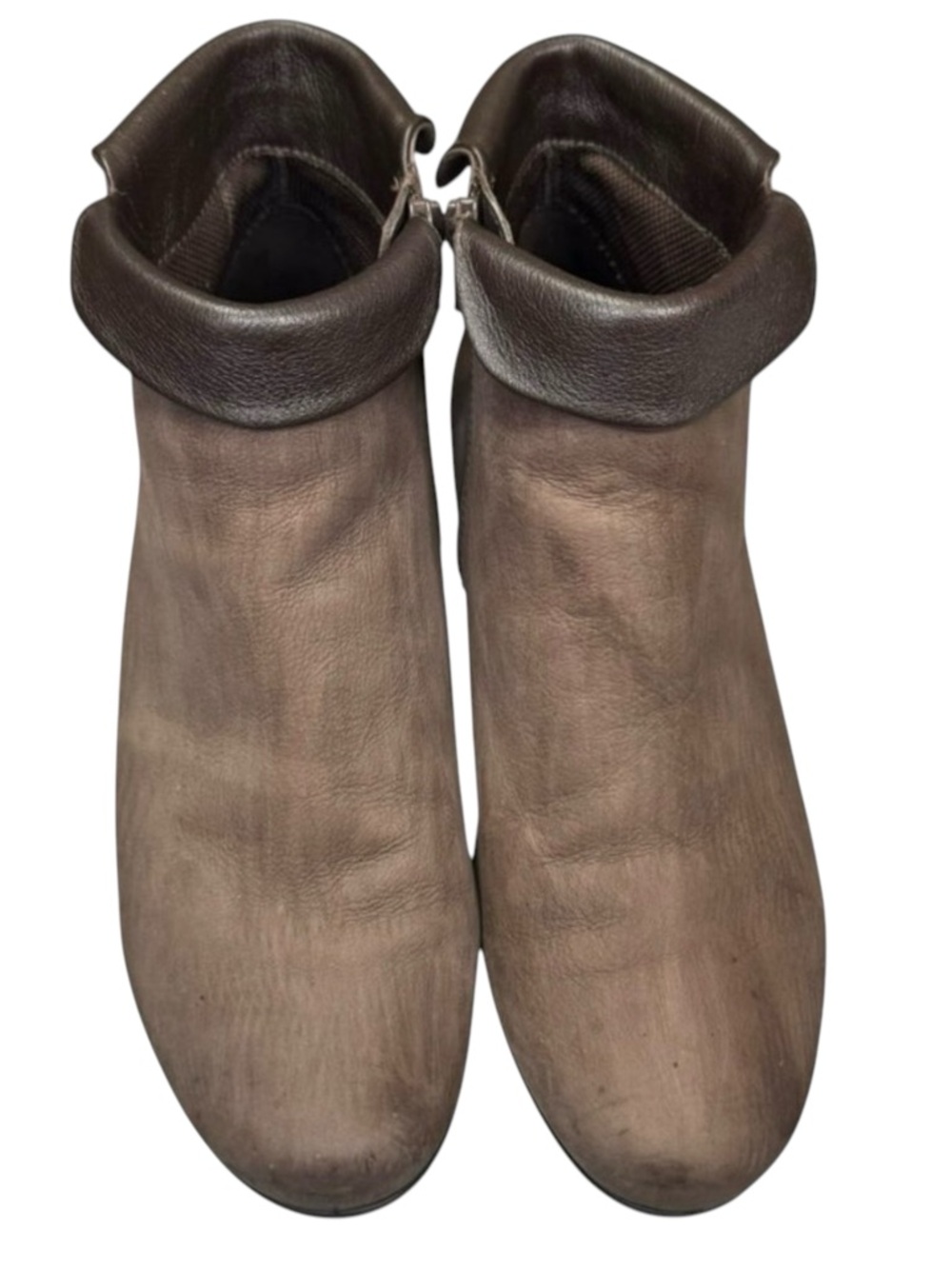 Ecco Brown Leather Ankle Booties EU 40 / US 9.5 – Soft Nubuck Comfort Walk Shoes